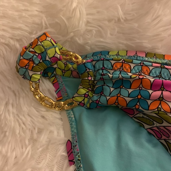 Trina Turk side buckle hipster multi bikini bottom - Picture 8 of 11